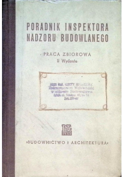 Poradnik inspektora nadzoru budowlanego