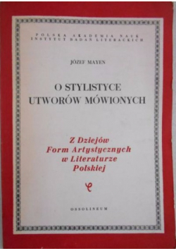 O stylistyce utworów mówionych