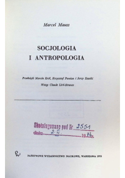 Socjologia i antropologia