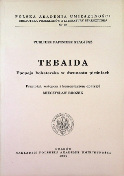 Tebaida Epopeja bohaterska w dwunastu pieśniach