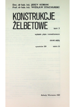Konstrukcje żelbetowe Tom 3