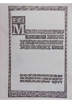 Modlitewnik franciszkański