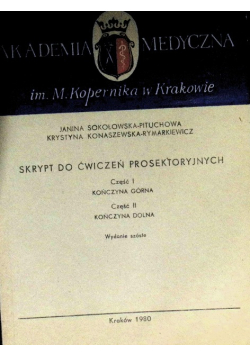 Skrypt do ćwiczeń prosektoryjnych Część 1 i 2