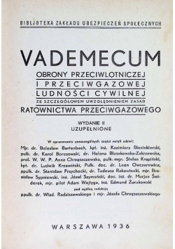 Vademecum obrony przeciwlotniczej i przeciwgazowej ludności cywilnej 1936 r.