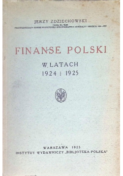 Finanse Polski w latach 1924 i 1925 1925 r.