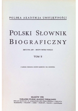 Polski Słownik Biograficzny Tom II