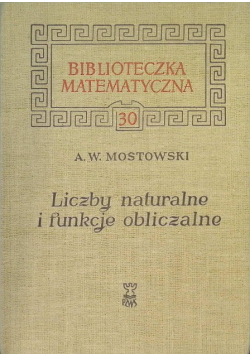 Liczby naturalne i funkcje obliczalne Tom 30