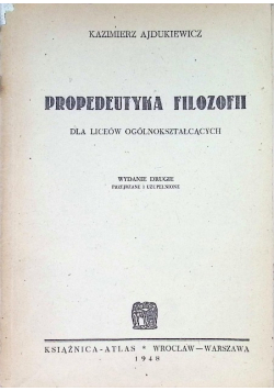 Propedeutyka filozofii 1948 r.