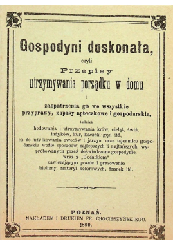 Gospodyni doskonała czyli przepisy utrzymywania porządku w domu