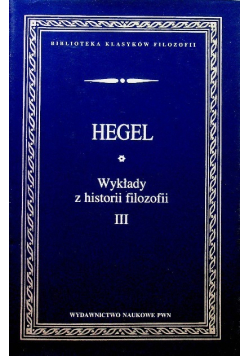 Wykłady z historii filozofii Tom III