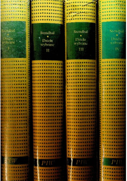 Stendhal Dzieła wybrane Tom 1 do 4