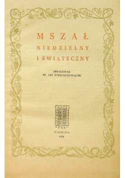 Mszał niedzielny i świąteczny
