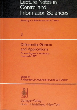 Differential Games and Applications