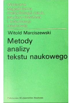 Metody analizy tekstu naukowego