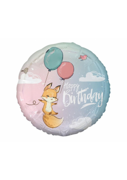 Balon foliowy Lisek Happy Birthday 45cm