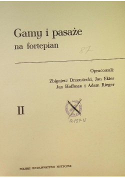 Gamy i pasaże na fortepian