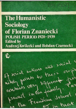 The humanistic sociology of Florian Znaniecki