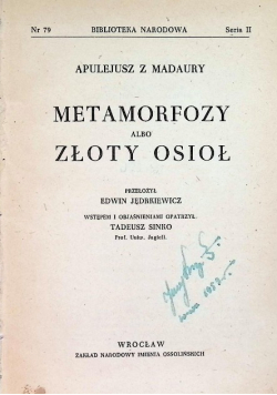 Metamorfozy albo złoty osioł