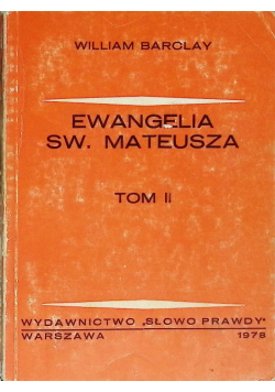 Ewangelia św Mateusza Tom II