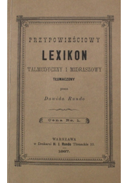 Przypowieściowy lexikon talmudyczny i midraszowy,