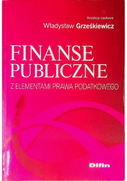 Finanse publiczne z elementami prawa podatkowego