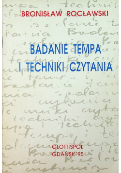 Badanie tempa i techniki czytania