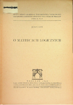 O matrycach logicznych 1949 r.
