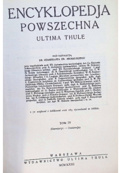 Encyklopedia powszechna UltimaThule Tom IV 1931 r.