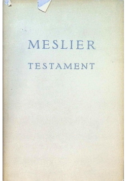 Meslier Testament