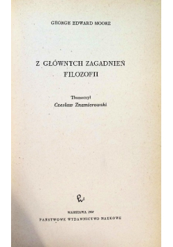 Z głównych zagadnień filozofii