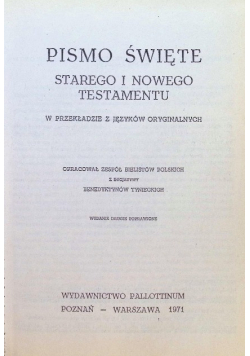 Pismo święte Starego i Nowego Testamentu
