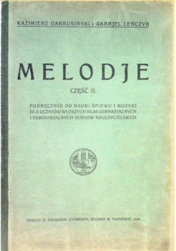 Melodje Część II 1928 r.