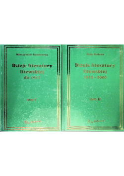 Dzieje literatury litewskiej Tom 1 i 2