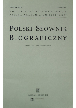 Polski słownik biograficzny Zeszyt 196