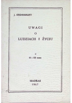 Uwagi o ludziach i życiu