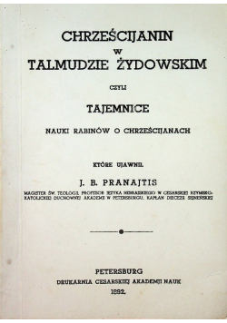 Chrześcijanin w Talmudzie Żydowskim