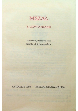 Mszał z czytaniami