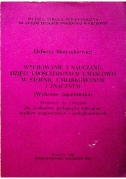 Wychowanie i nauczanie dzieci upośledzonych