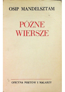 Późne wiersze