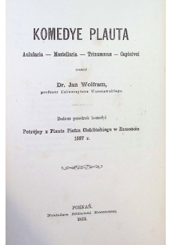 Komedye Plauta 1873 r.