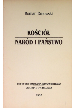Kościół naród i państwo