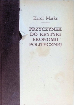 Przyczynek do krytyki ekonomii politycznej