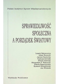 Sprawiedliwość społeczna a porządek światowy