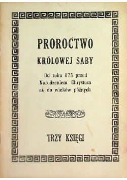 Proroctwo Królowej Saby Trzy Księgi