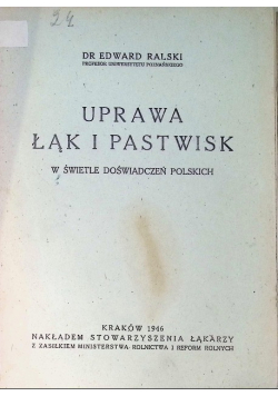 Uprawa łąk i pastwisk 1946r.