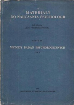 Materiały do nauczania psychologii Tom 4