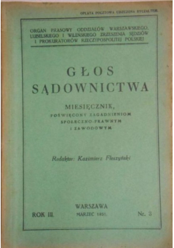 Głos sądownictwa 1931 r.