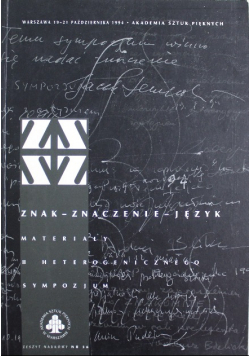 Znak znaczenie język zeszyt Nr 36