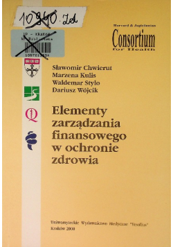 Elementy zarządzania finansowego w ochronie zdrowia