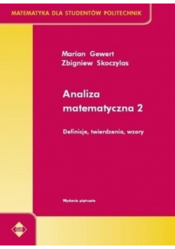 Analiza matematyczna Tom 2  Definicje twierdzenia wzory